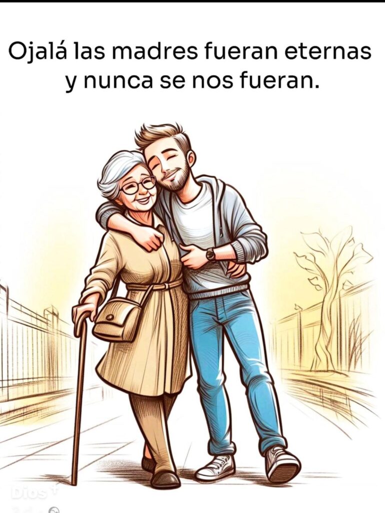 Ilustración sobre madres eternas y amor filial.